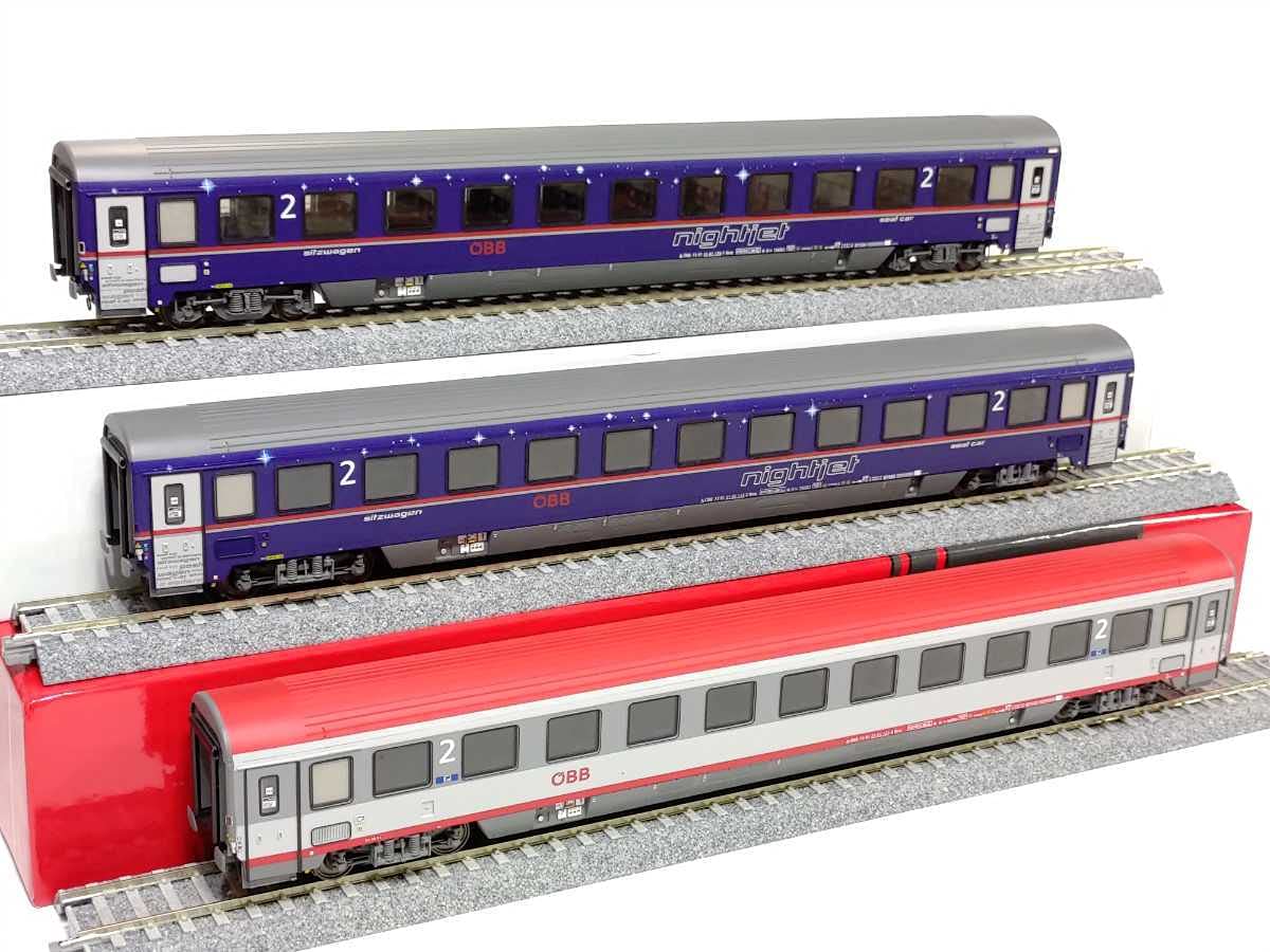 A.C.M.E. 52634+52636+52637 OBB 客車3輛 HO Amazon | ACME 55187 OBB nightjet EN295 コンパートメント客車 3両